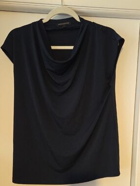 Banana Republic Navy Cowl Neck Sleeveless Top